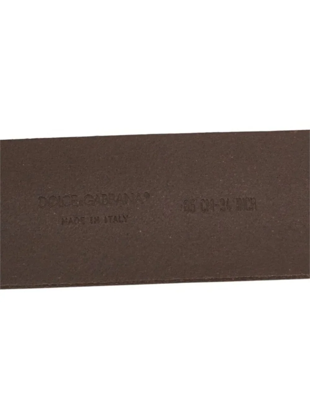 Dolce & Gabbana DG Logo Crown Emblem Belt Brown Leather Metal